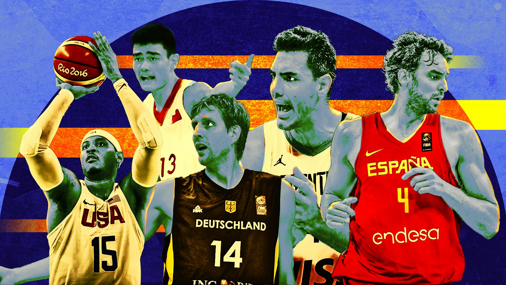 Melo, Dirk, Pau, Luis, Yao: Who had the best FIBA career?
